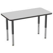 24" x 48" Rectangle Thermofused Activity Table with Adjustable Super Legs - Gray/Black