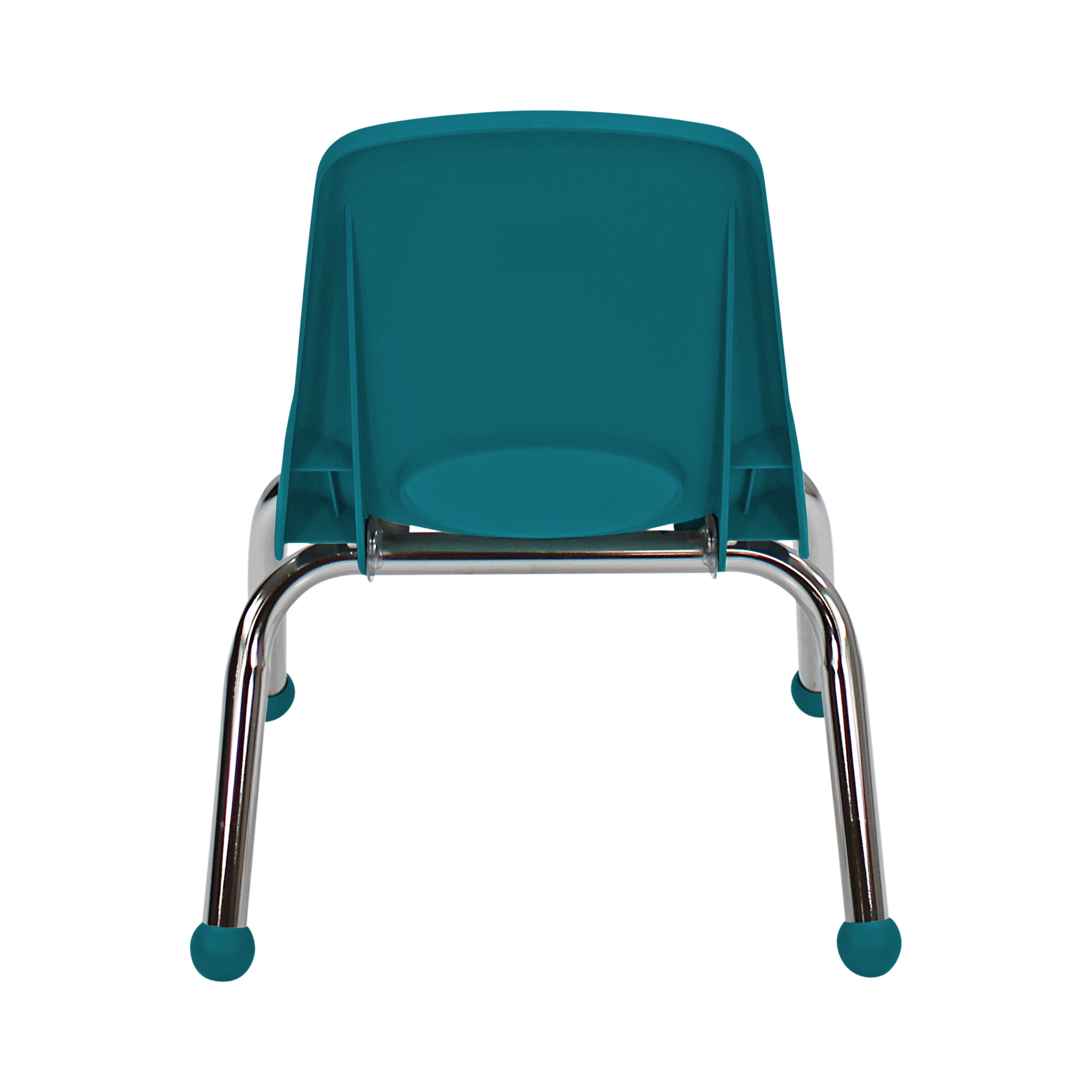 10" Stack Chair with Ball Glides, 6-Piece - Teal