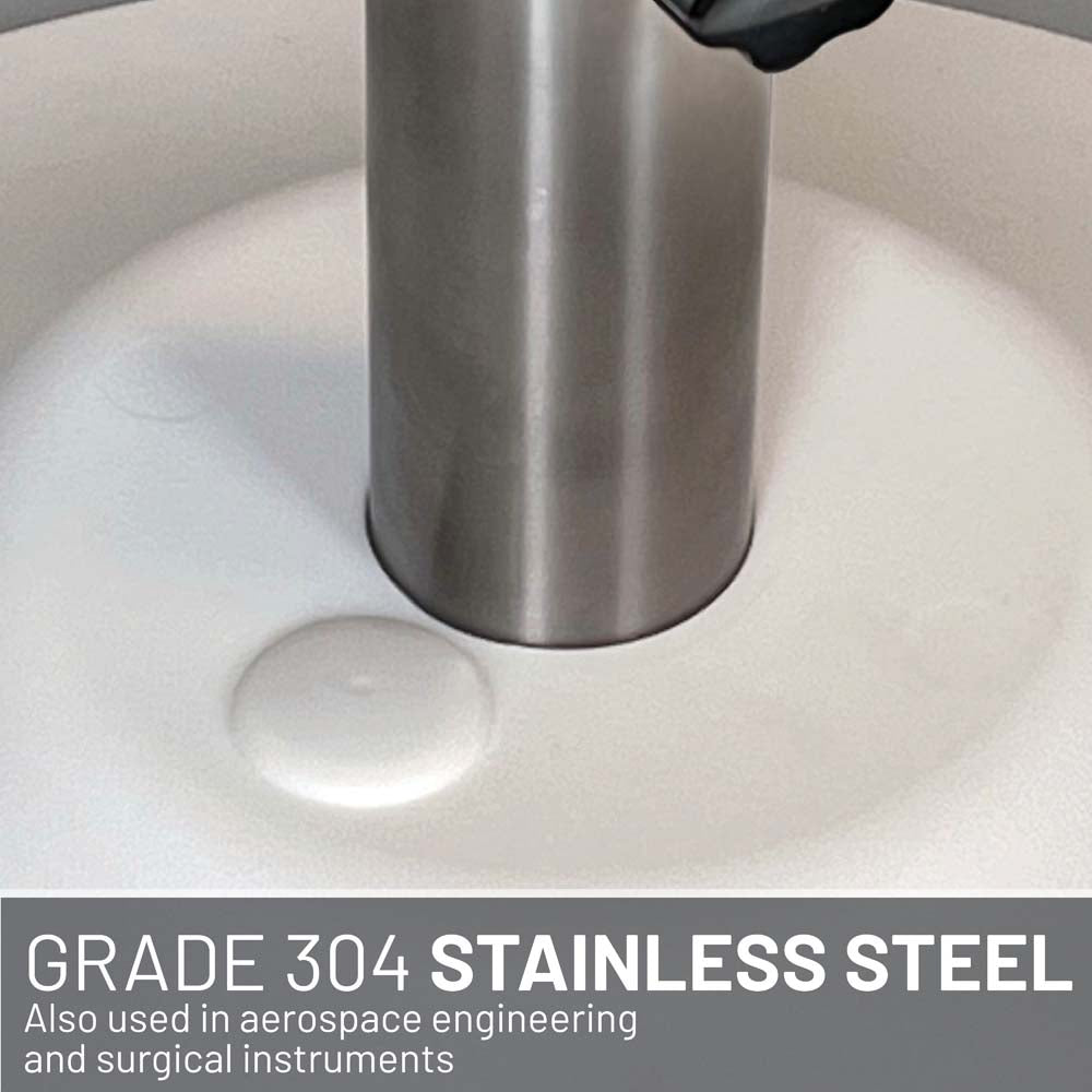 50 lb Premium Umbrella Base with Stainless Stem (White)