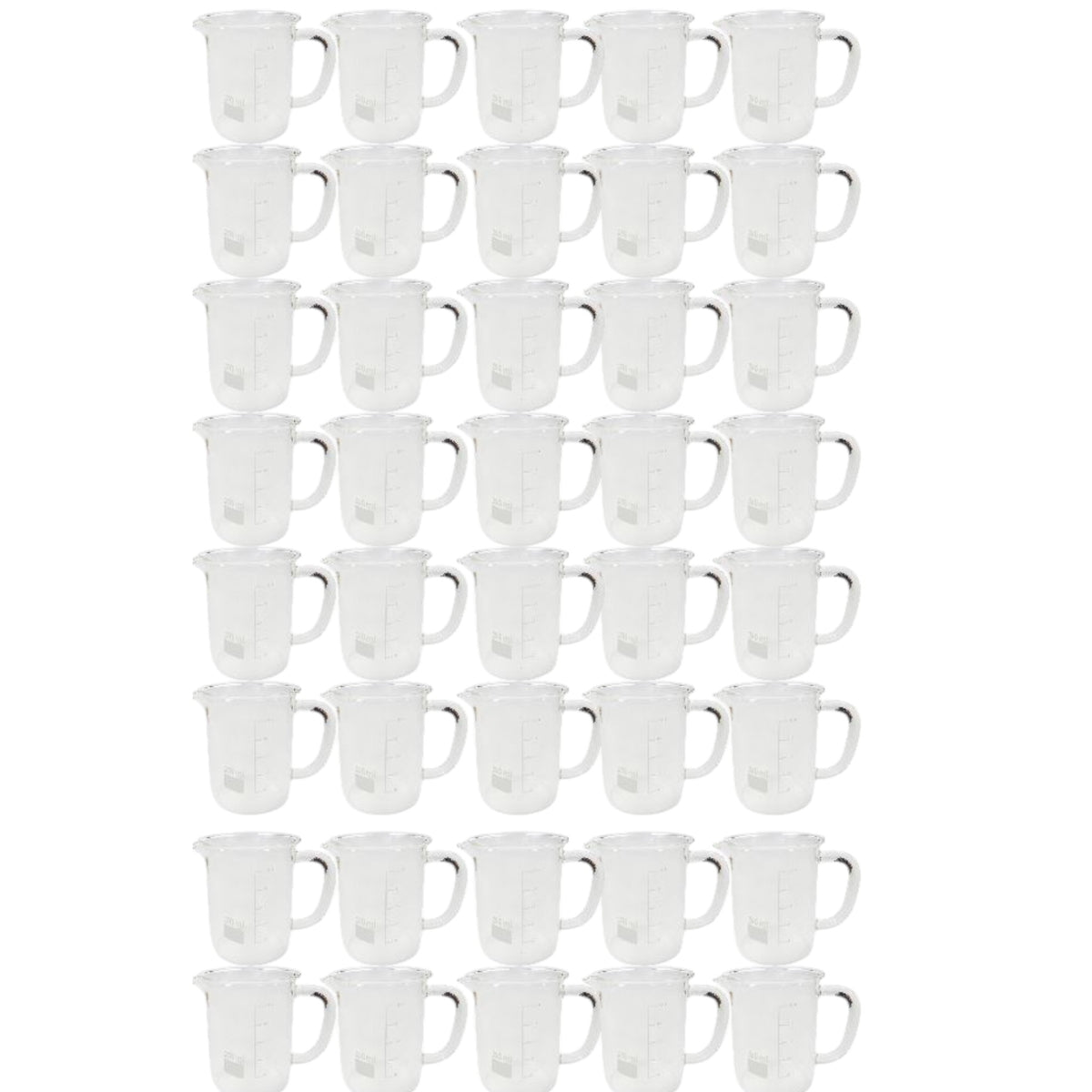 Beaker, Mug, Borosilicate Glass, 250ml, with Handle and Pour Spout, Case of 40