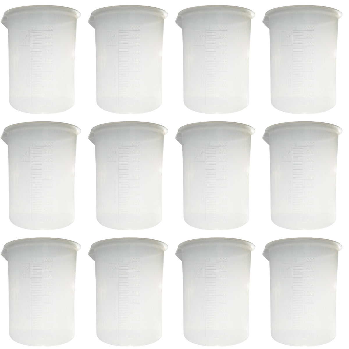 Beaker, Polypropylene, 1000ml, Case of 12