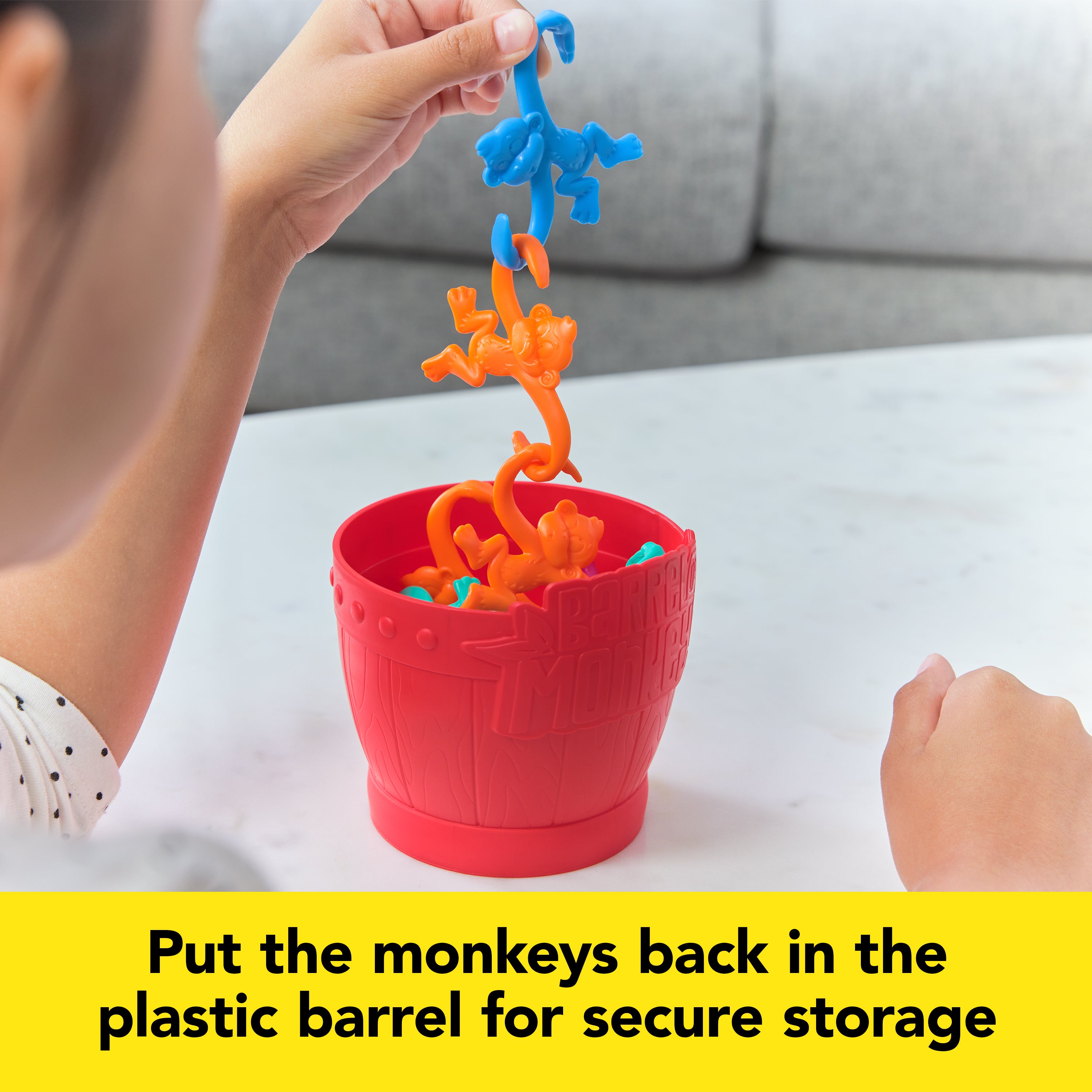 Barrel of Monkeys New Look for the Retro Linking Family Game | Preschool Games | Classic Games | Games for Family Game Night, For Ages 3+