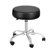 Black Adjustable Height Pneumatic Swivel Work Stool