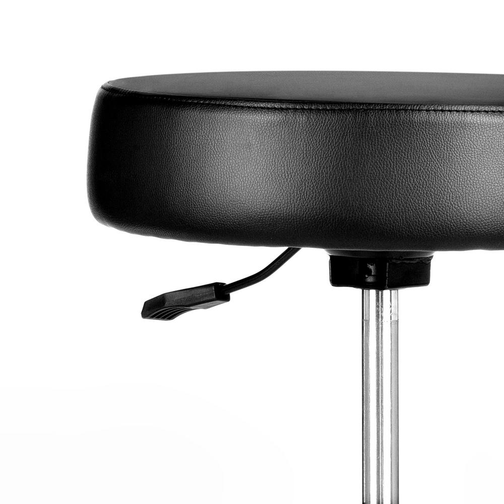 AdirOffice Black Adjustable Height Pneumatic Swivel Work Stool 2 Pack