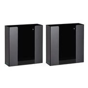 Double Box Capacity Acrylic Black Glove Dispenser 2 Pack