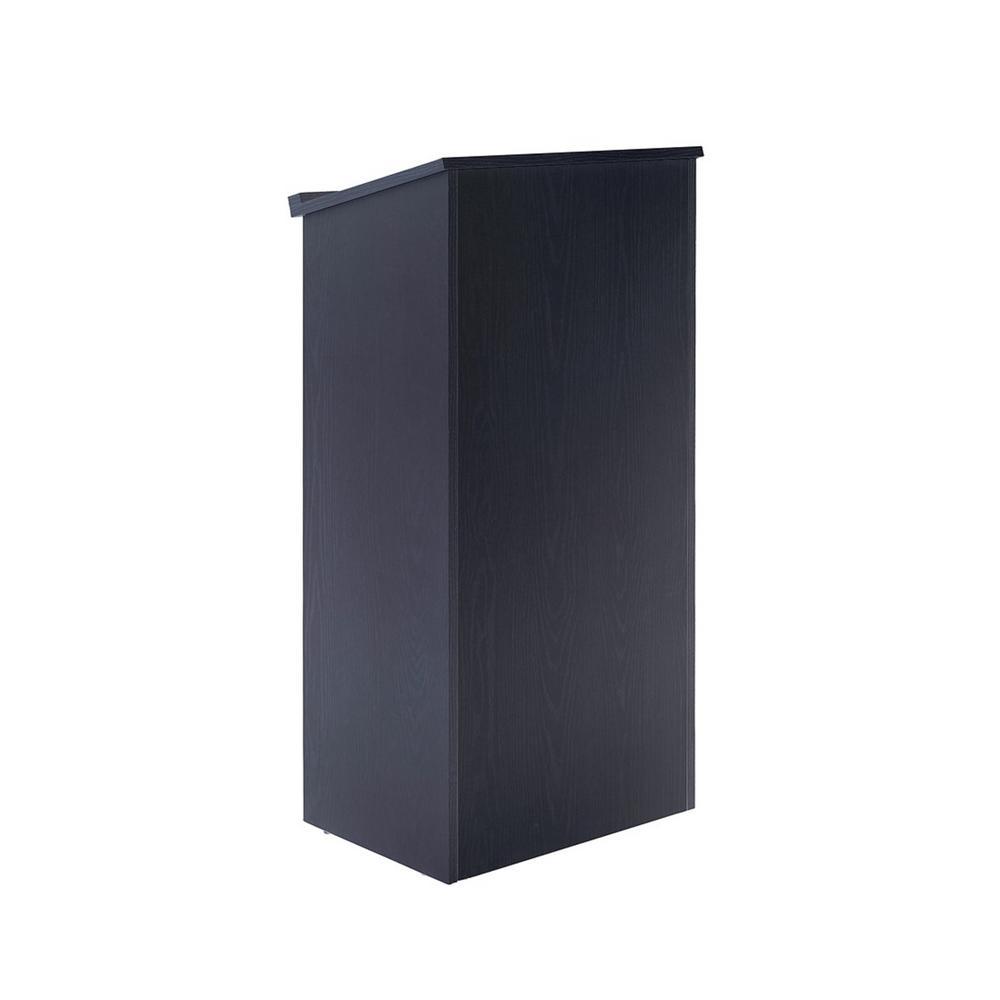 Black Wood Stand-up Podium Lectern with Black Cover