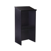 Black Wood Stand-up Podium Lectern with Black Cover