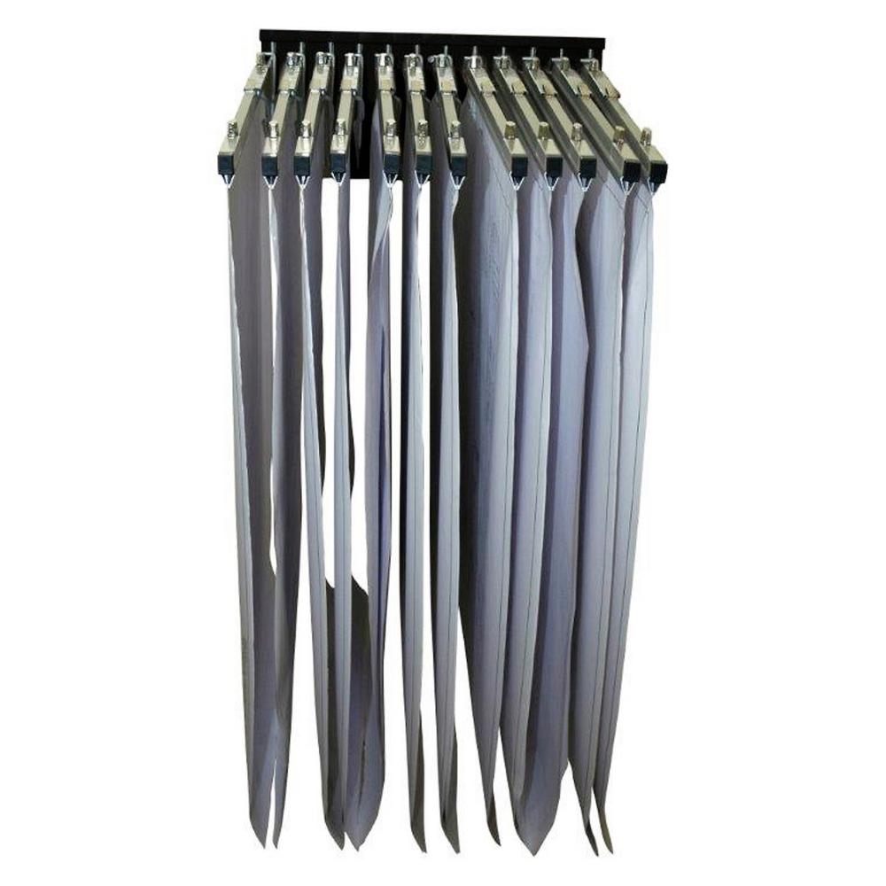 AdirOffice Black Steel Blueprint Large File Pivot Wall Rack with 30 inch Hanging Clamps