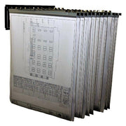 Large File Pivot Wall Rack for Blueprints, Black