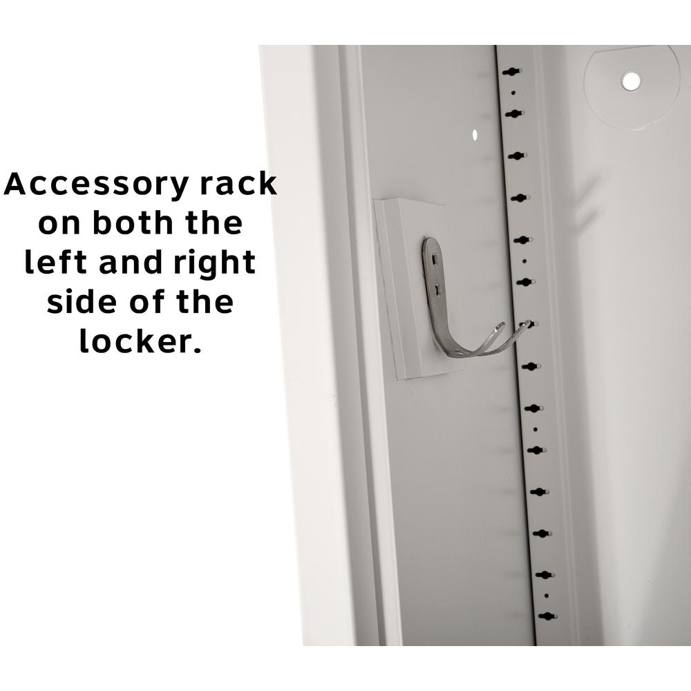 AdirOffice 72 in. x 12 in. x 12 in. 1-Compartment Steel Tier Key Lock Storage Locker in Black 2 Pack
