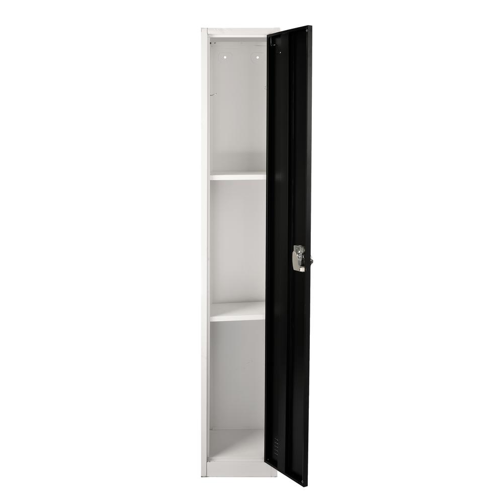 72 in. x 12 in. x 12 in. 1-Compartment Steel Tier Key Lock Storage Locker in Black (4-Pack)