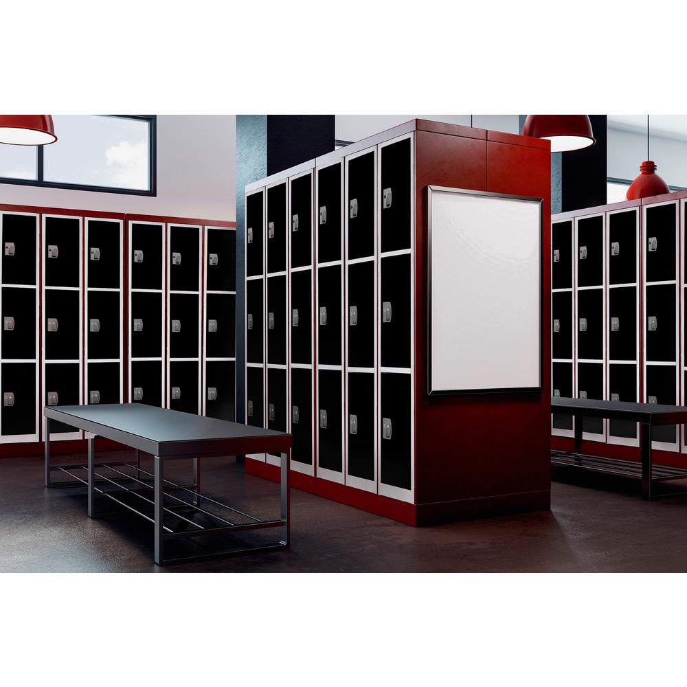 72 in. x 12 in. x 12 in. Triple-Compartment Steel Tier Key Lock Storage Locker in Black 2 Pack