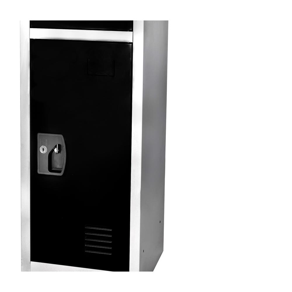 72 in. H x 12 in. W Triple-Compartment Steel Storage Locker