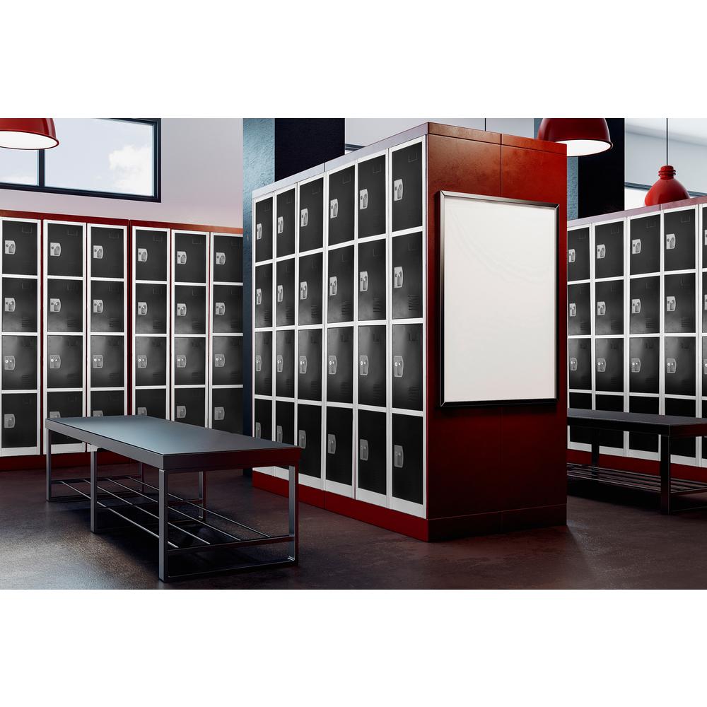 72 in. x 12 in. x 12 in. 4-Compartment Steel Tier Key Lock Storage Locker in Black (4-Pack)