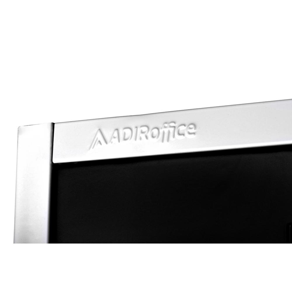 AdirOffice 72 in. x 12 in. x 12 in. 6-Compartment Steel Tier Key Lock Storage Locker in Black 2 Pack