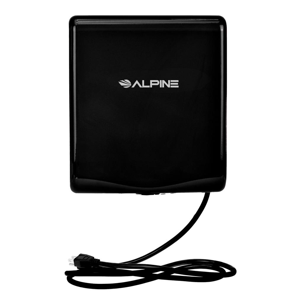 Willow Commercial Black High Speed Automatic Electric Hand Dryer with Wall Guard