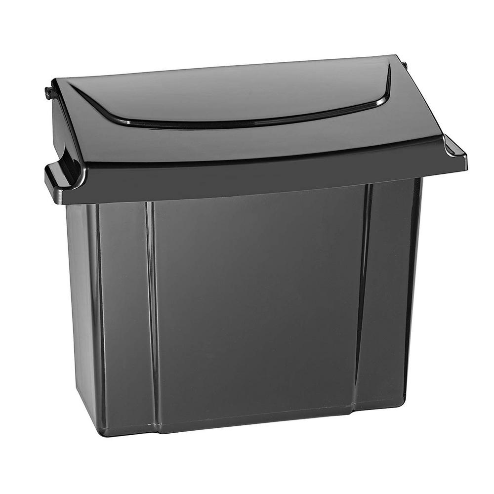 Black Durable Plastic Sanitary Napkin Receptacle, (3-Pack)