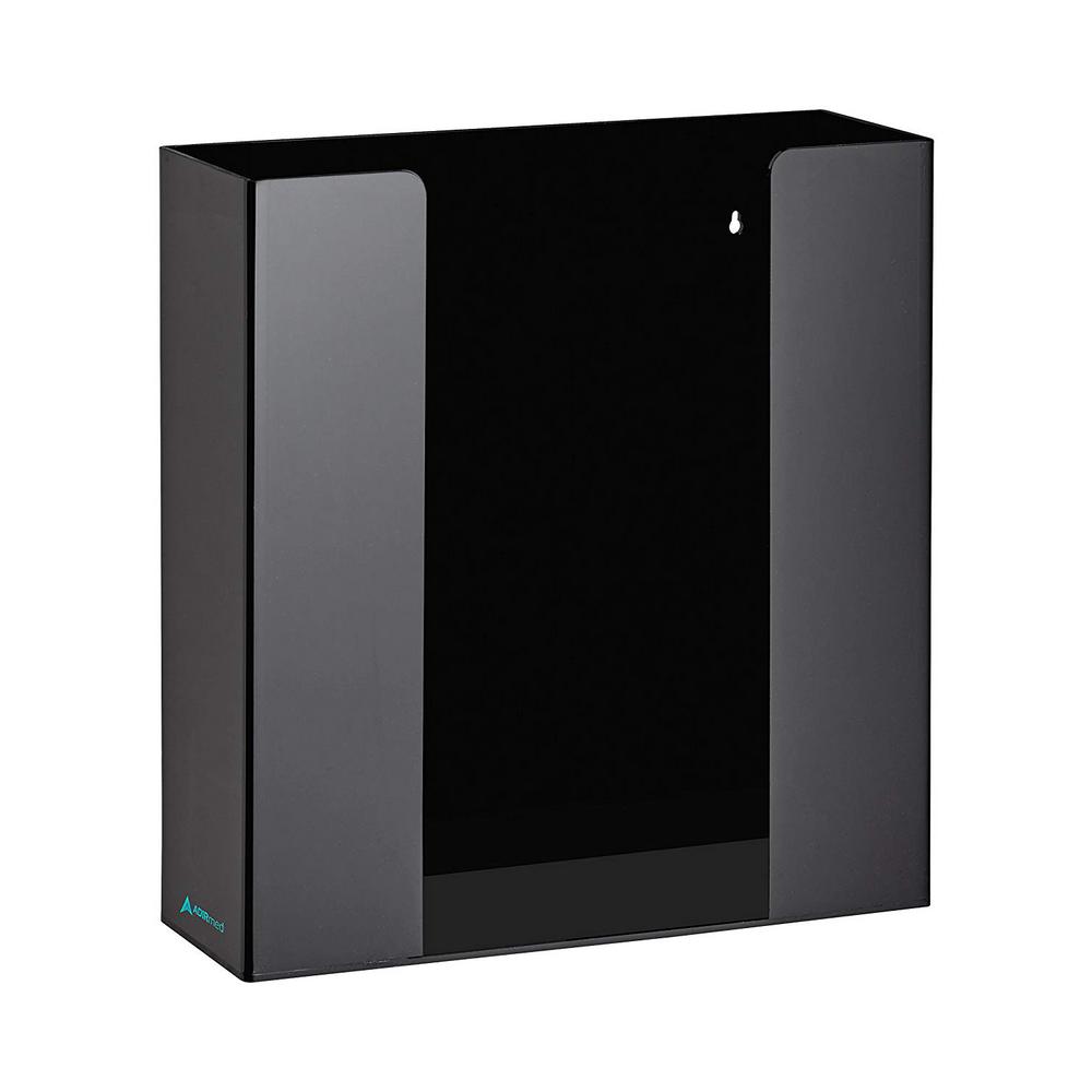 Double Box Capacity Acrylic Black Glove Dispenser 2 Pack
