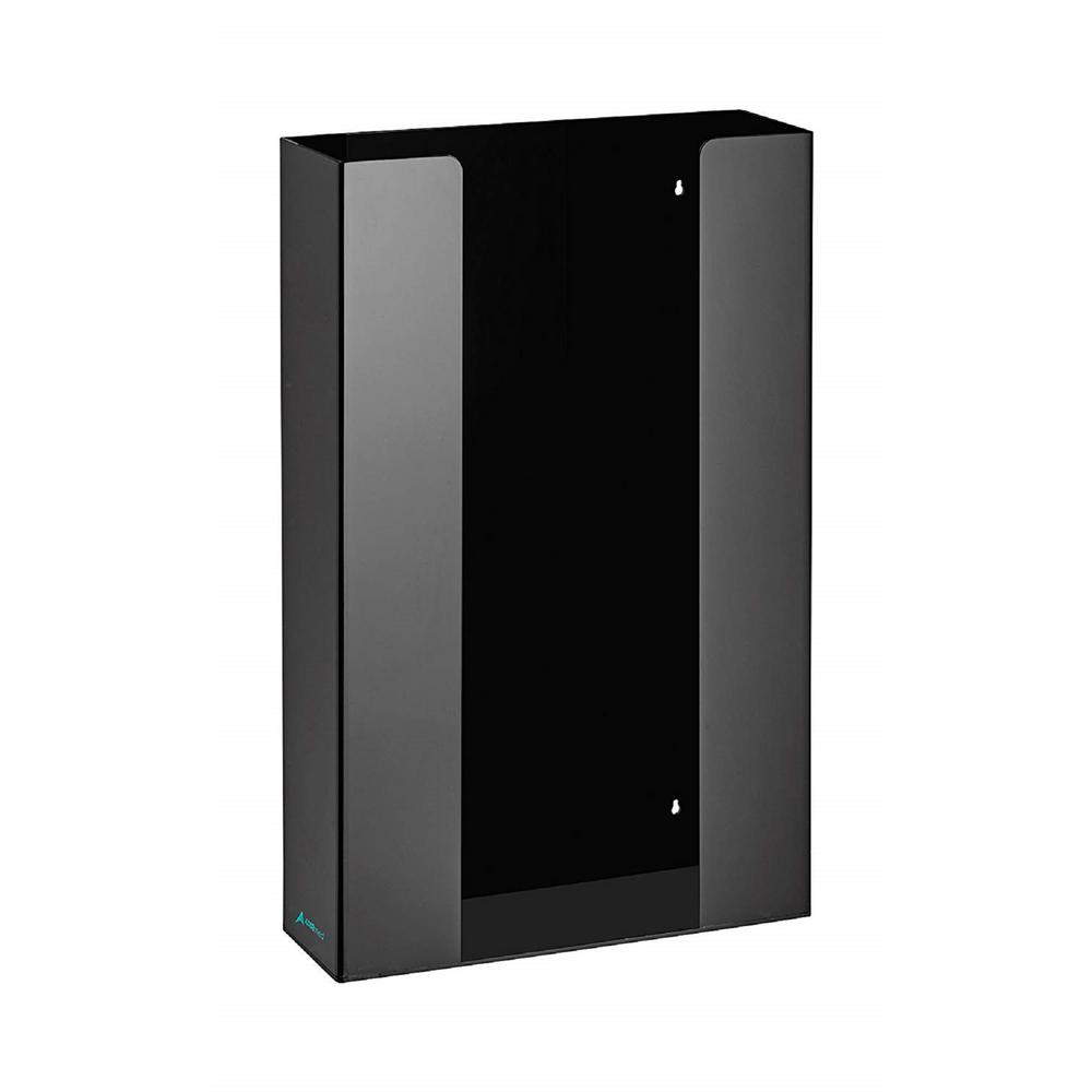 Triple Box Capacity Acrylic Black Glove Dispenser 2 Pack