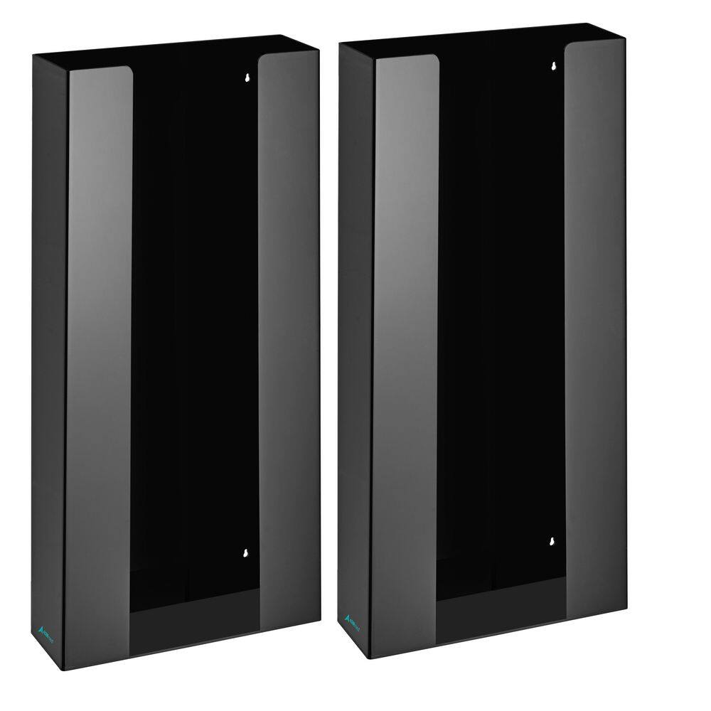 Quad Box Capacity Acrylic Black Glove Dispenser 2 Pack