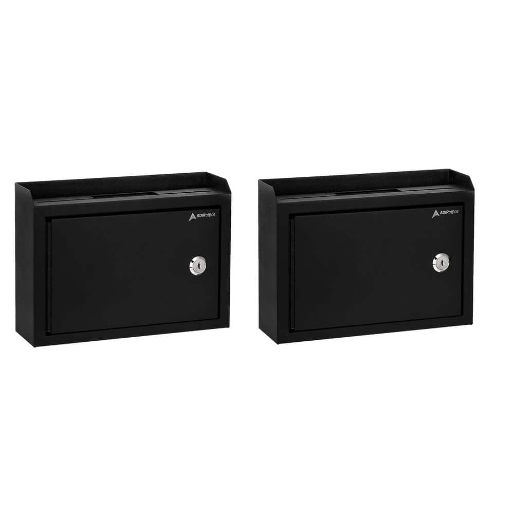 Wall Mountable Medium Size Steel Multi-Purpose Suggestion Drop Box (2 pack)