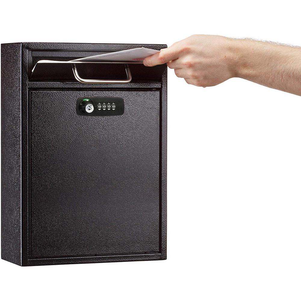 Large Wall Mountable Mailbox with Key and Combination lock