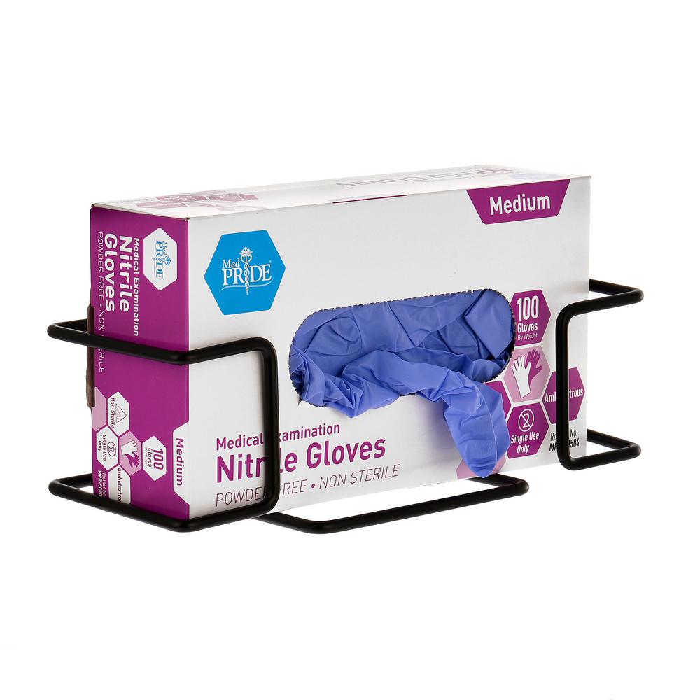 Alpine Industries Single Box Capacity Wire Wall Mount Glove Dispenser, Black