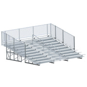 Bleacher - 21 ft. (10 Row - Double Foot Plank with Guard Rail & Aisle) - Enclosed