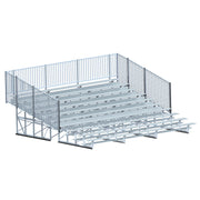 Bleacher - 21 ft. (10 Row - Single Foot Plank with Guard Rail) - Enclosed