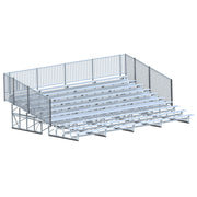 Bleacher - 27 ft. (10 Row - Single Foot Plank with Guard Rail) - Enclosed
