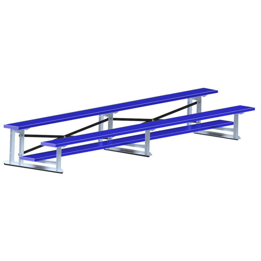 Bleacher - 15 ft. (2 Row - Single Foot Plank) - Standard, Outdoor