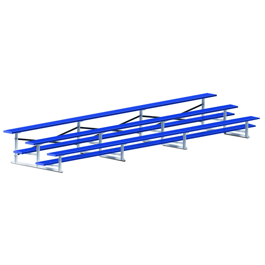Bleacher - 21 ft. (3 Row - Single Foot Plank) - All Aluminum  (Powder Coated)
