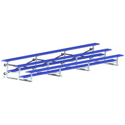 Bleacher - 21 ft. (3 Row - Single Foot Plank) - Tip & Roll  (Powder Coated)