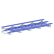 Bleacher - 27 ft. (3 Row - Single Foot Plank) - Tip & Roll  (Powder Coated)