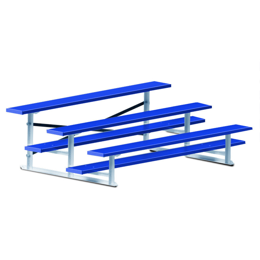 Bleacher - 7-1/2 ft. (3 Row - Single Foot Plank) (Powder Coated)