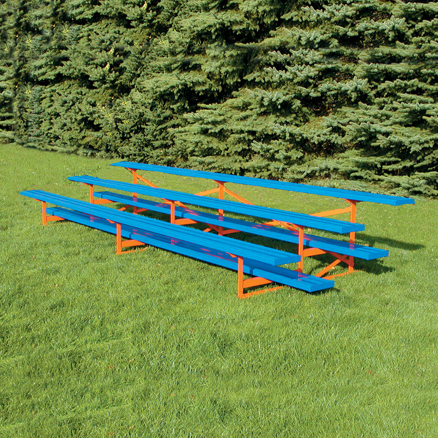 Bleacher - 15 ft. (3 Row - Single Foot Plank) - All Aluminum  (Powder Coated)