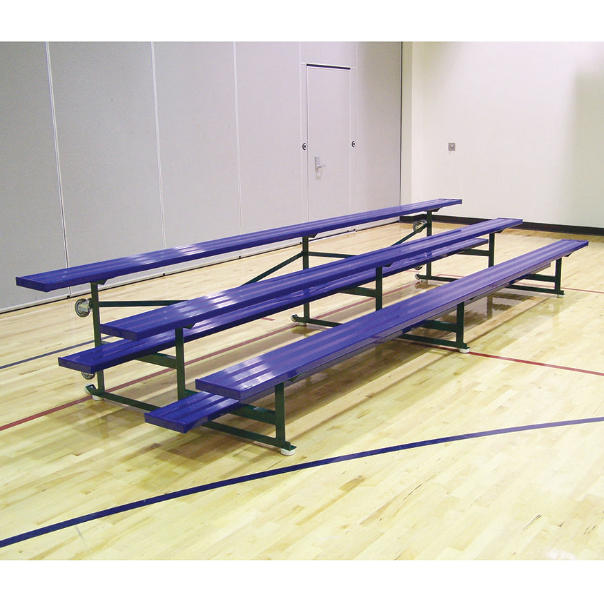 Bleacher - 15 ft. (3 Row - Single Foot Plank)  - Tip & Roll  (Powder Coated)