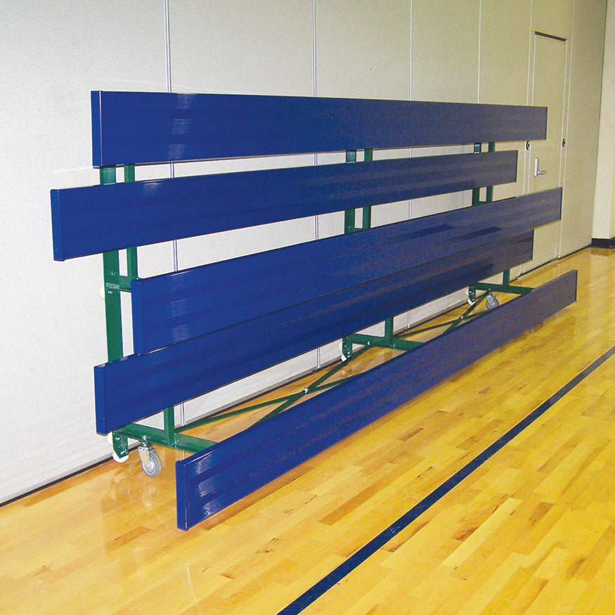 Bleacher - 27 ft. (4 Row - Single Foot Plank) - Tip & Roll  (Powder Coated)