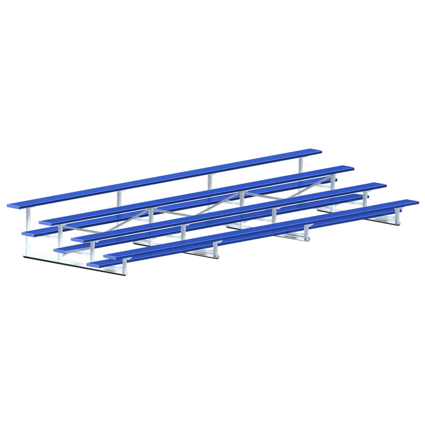 Bleacher - 21 ft. (4 Row - Single Foot Plank) - Standard, Outdoor  (Powder Coated)