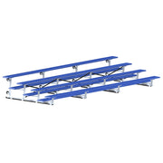Bleacher - 21 ft. (4 Row - Single Foot Plank) - Tip & Roll  (Powder Coated)