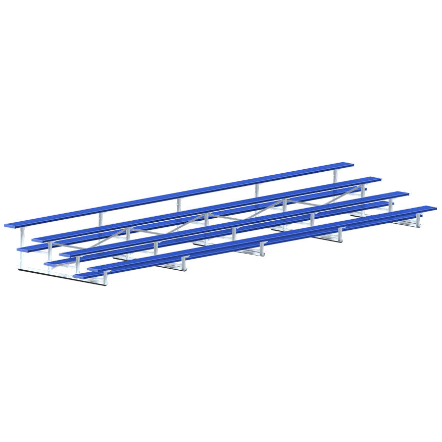 Bleacher - 27 ft. (4 Row - Single Foot Plank) - All Aluminum  (Powder Coated)