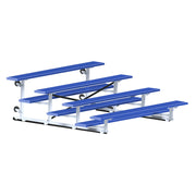 Bleacher - 7-1/2 ft. (4 Row - Single Foot Plank) - Tip & Roll  (Powder Coated)