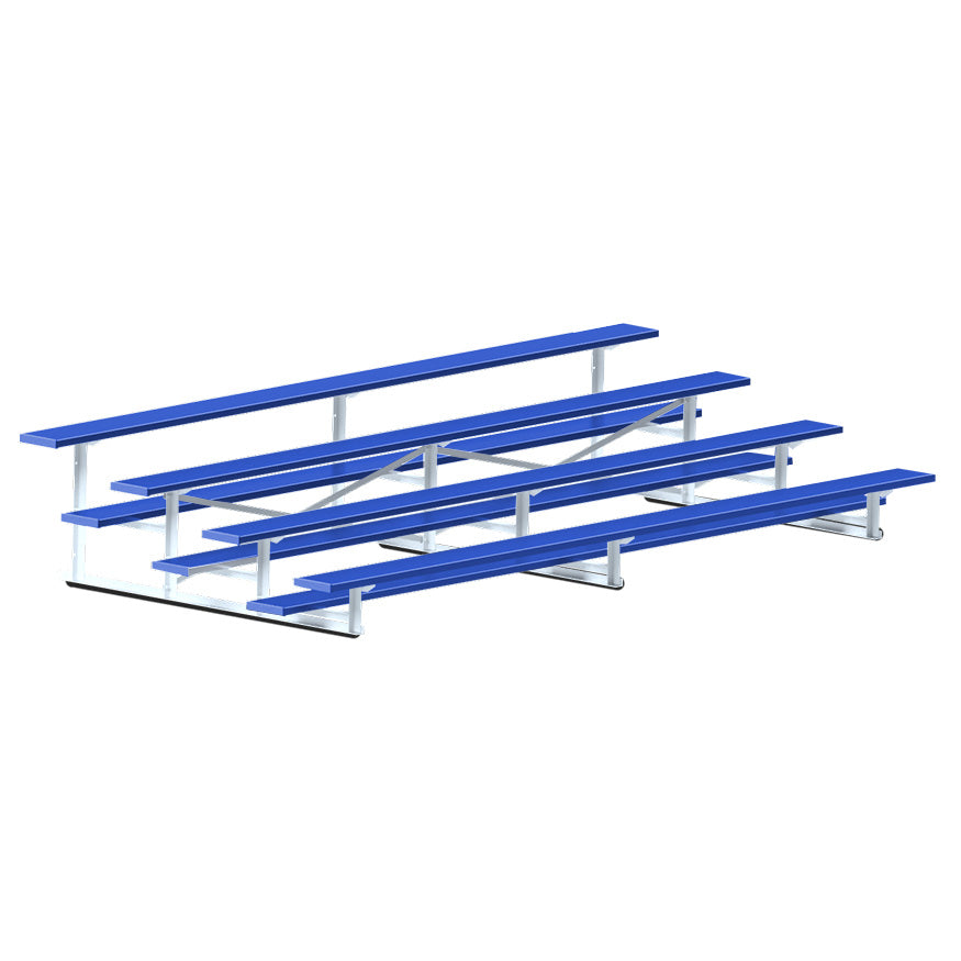 Bleacher - 15 ft. (4 Row - Single Foot Plank) - All Aluminum  (Powder Coated)