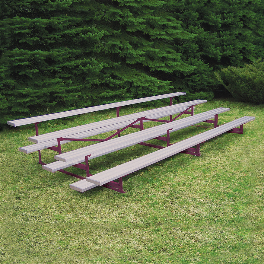 Bleacher - 15 ft. (4 Row - Single Foot Plank) - All Aluminum  (Powder Coated)