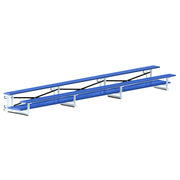 Bleacher - 21 ft. (2 Row - Double Foot Plank) - Tip & Roll  (Powder Coated)
