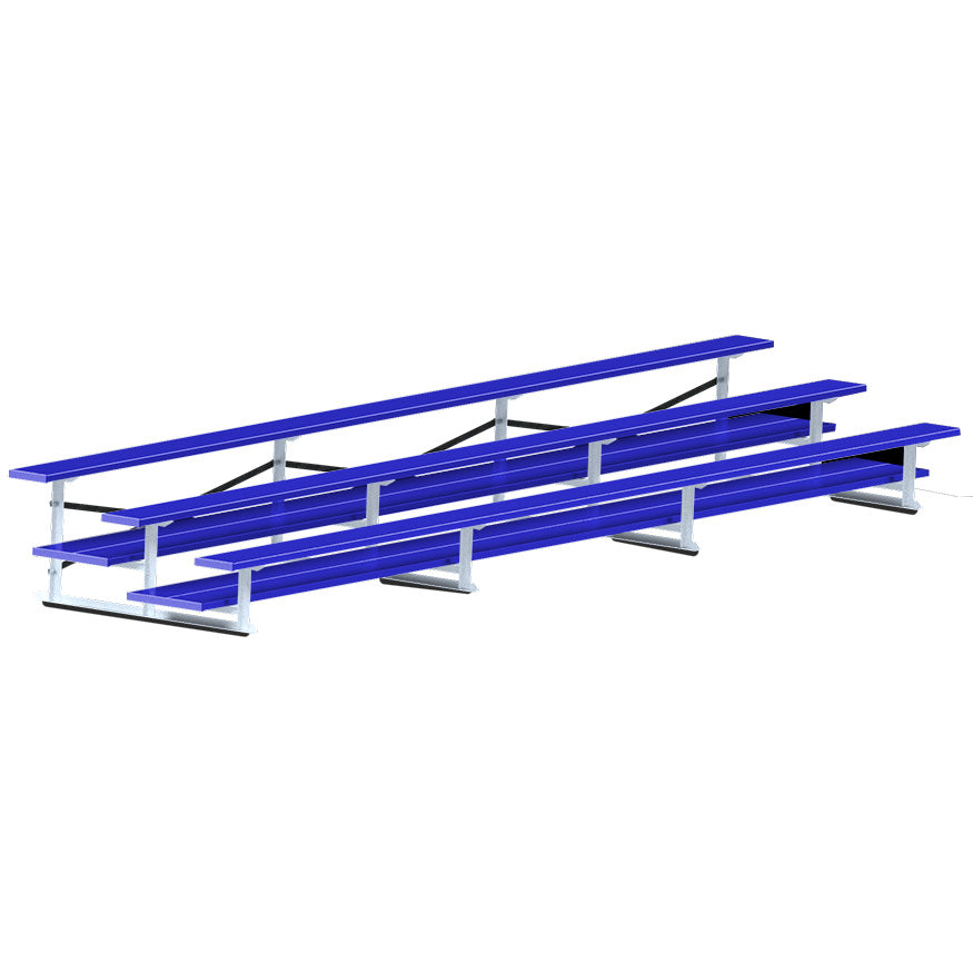 Bleacher - 21 ft. (3 Row - Double Foot Plank) - All Aluminum  (Powder Coated)