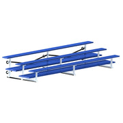 Bleacher - 15 ft. (3 Row - Double Foot Plank) - Tip & Roll  (Powder Coated)