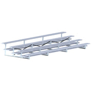Bleacher - 21 ft. (4 Row - Double Foot Plank) - All Aluminum