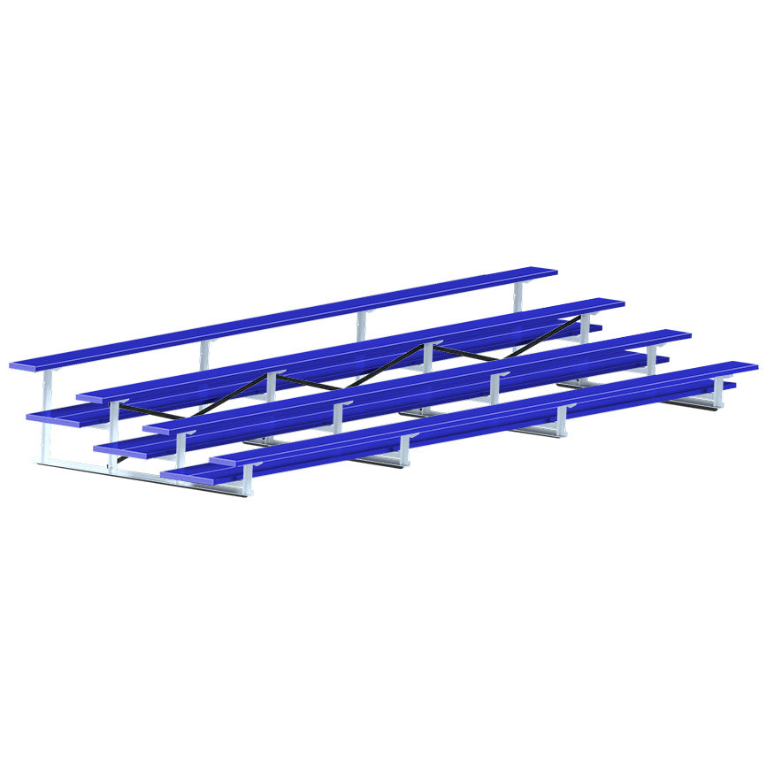 Bleacher - 21 ft. (4 Row - Double Foot Plank) - All Aluminum  (Powder Coated)