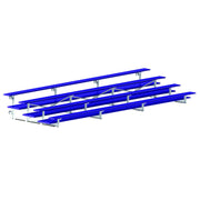 Bleacher - 21 ft. (4 Row - Double Foot Plank) - Tip & Roll  (Powder Coated)